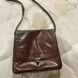 Vintage Mossimo Brown Leather Crossbody Bag